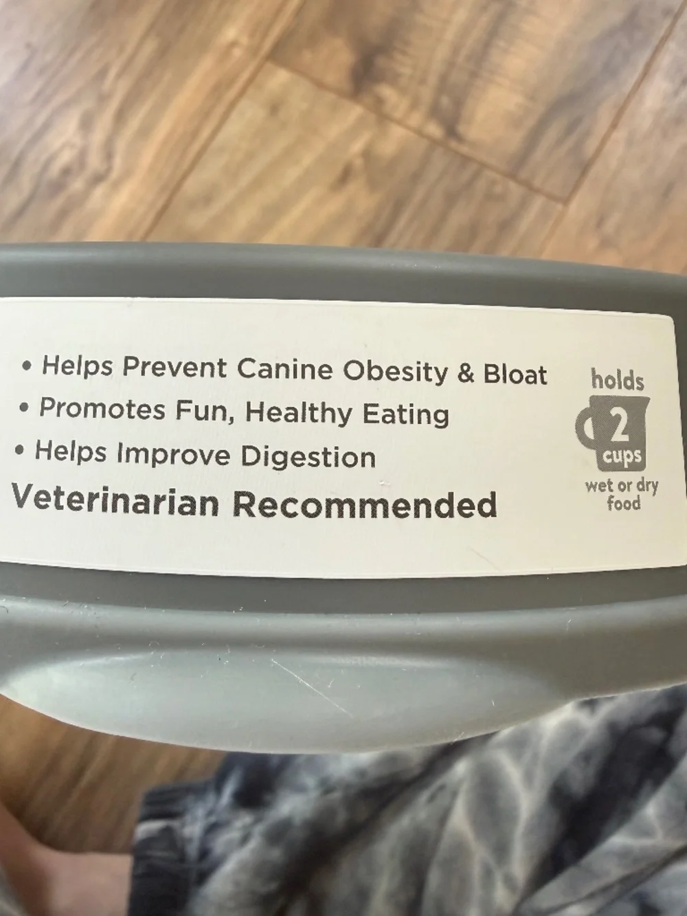 Slow Feeder 2 Cup Dog Food Bowl